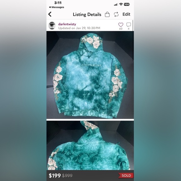 BNIB CIVIL REGIME MOON DUST TIE DYE HOODIE LARGE MENS UNISEX PRICE FIRM! - Picture 14 of 15